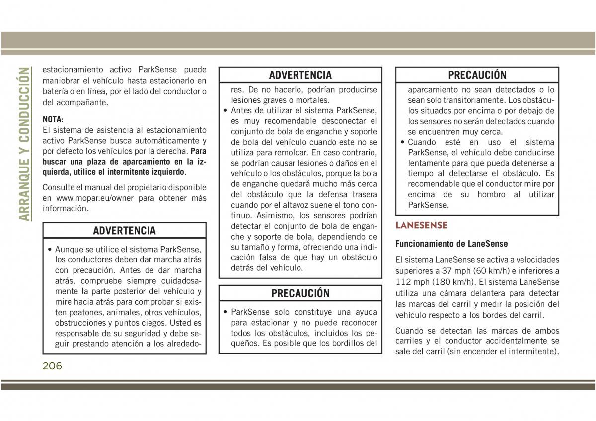 Jeep Compass II 2 manual del propietario / page 208