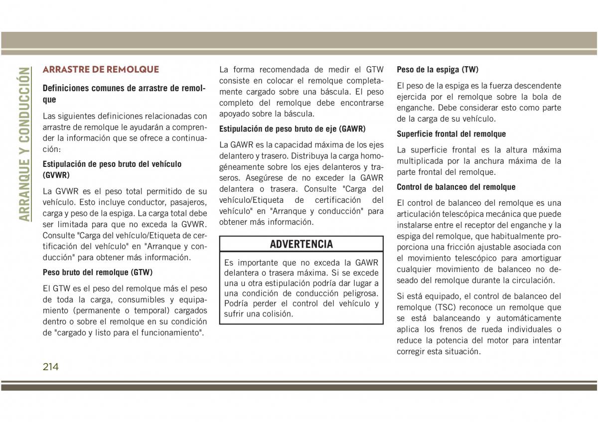 Jeep Compass II 2 manual del propietario / page 216