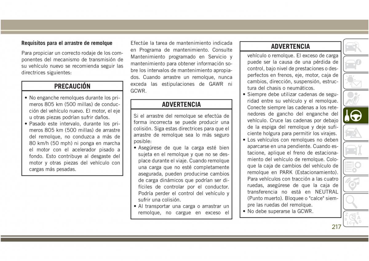 Jeep Compass II 2 manual del propietario / page 219