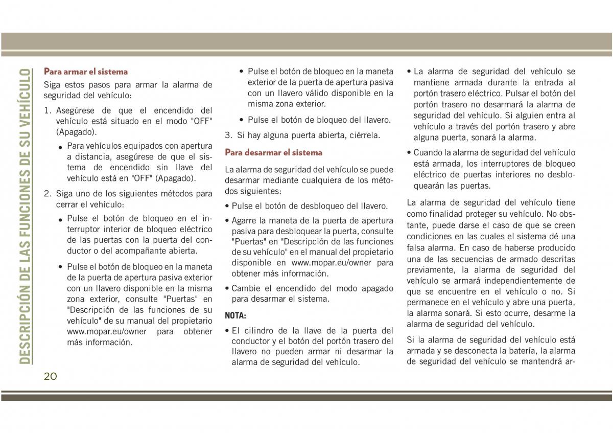 Jeep Compass II 2 manual del propietario / page 22