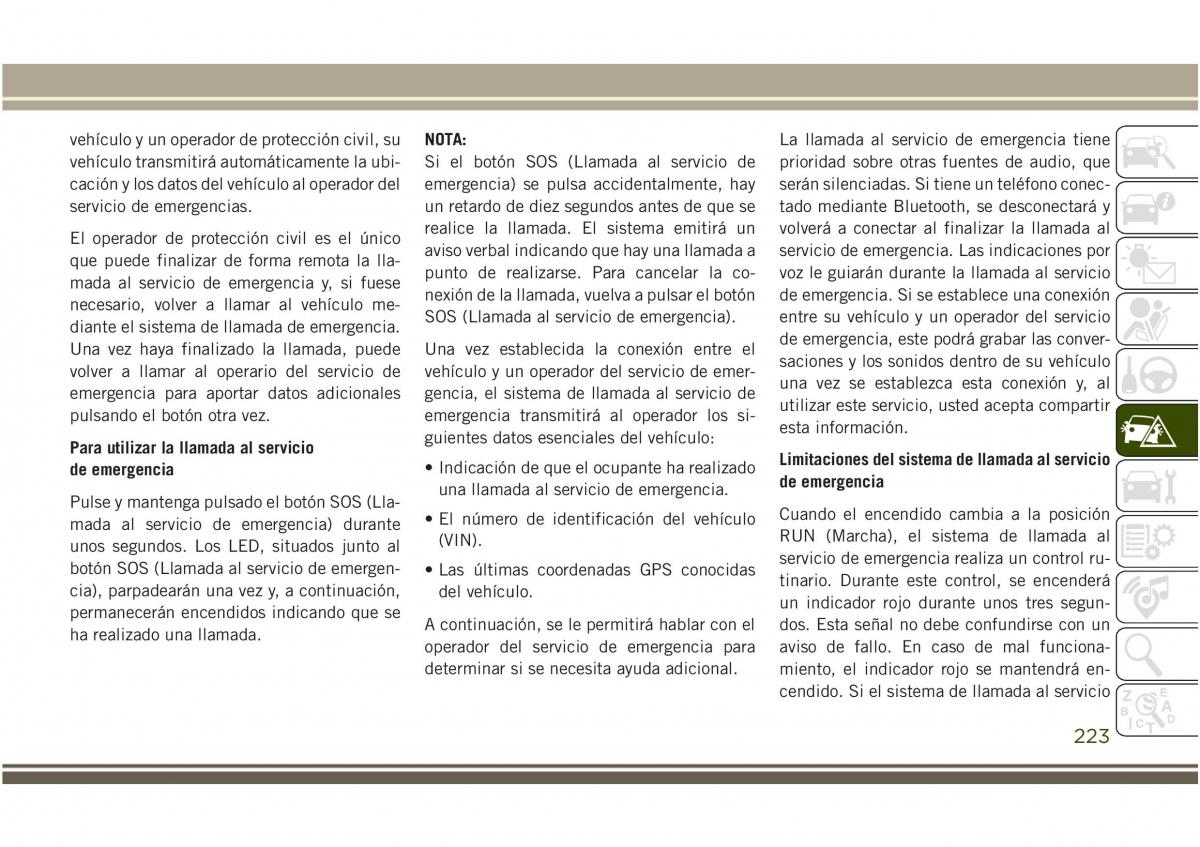 Jeep Compass II 2 manual del propietario / page 225