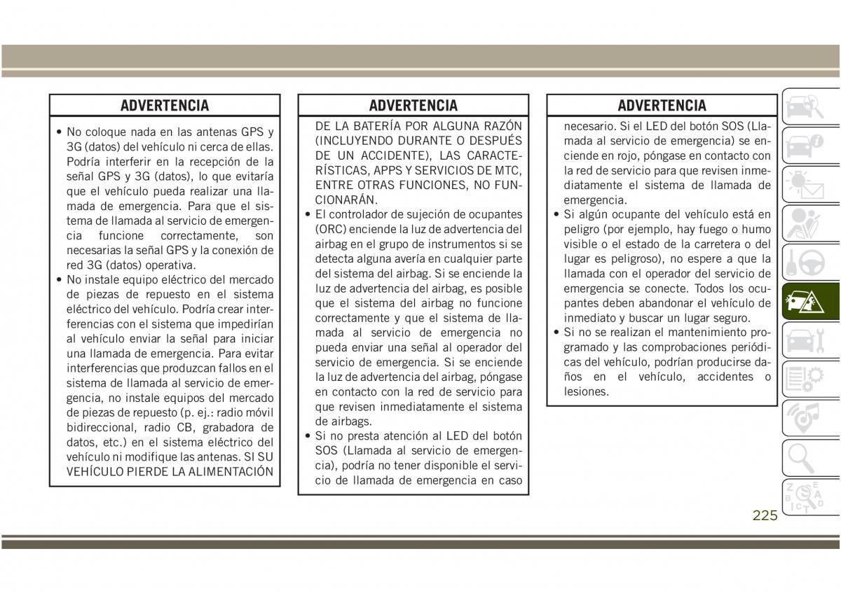 Jeep Compass II 2 manual del propietario / page 227