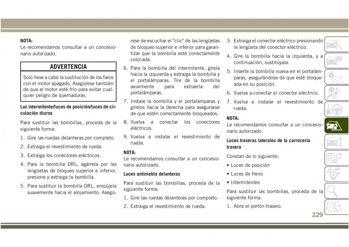 Jeep Compass II 2 manual del propietario / page 231