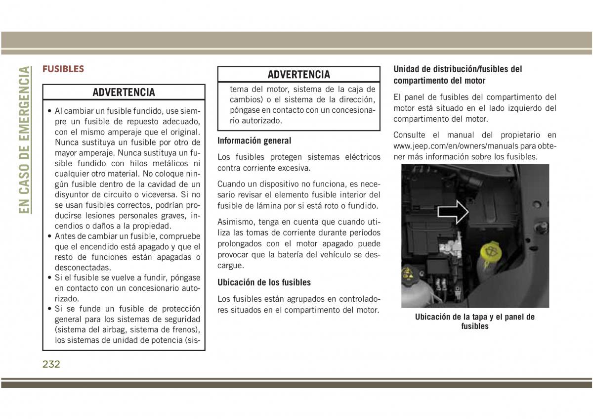 Jeep Compass II 2 manual del propietario / page 234