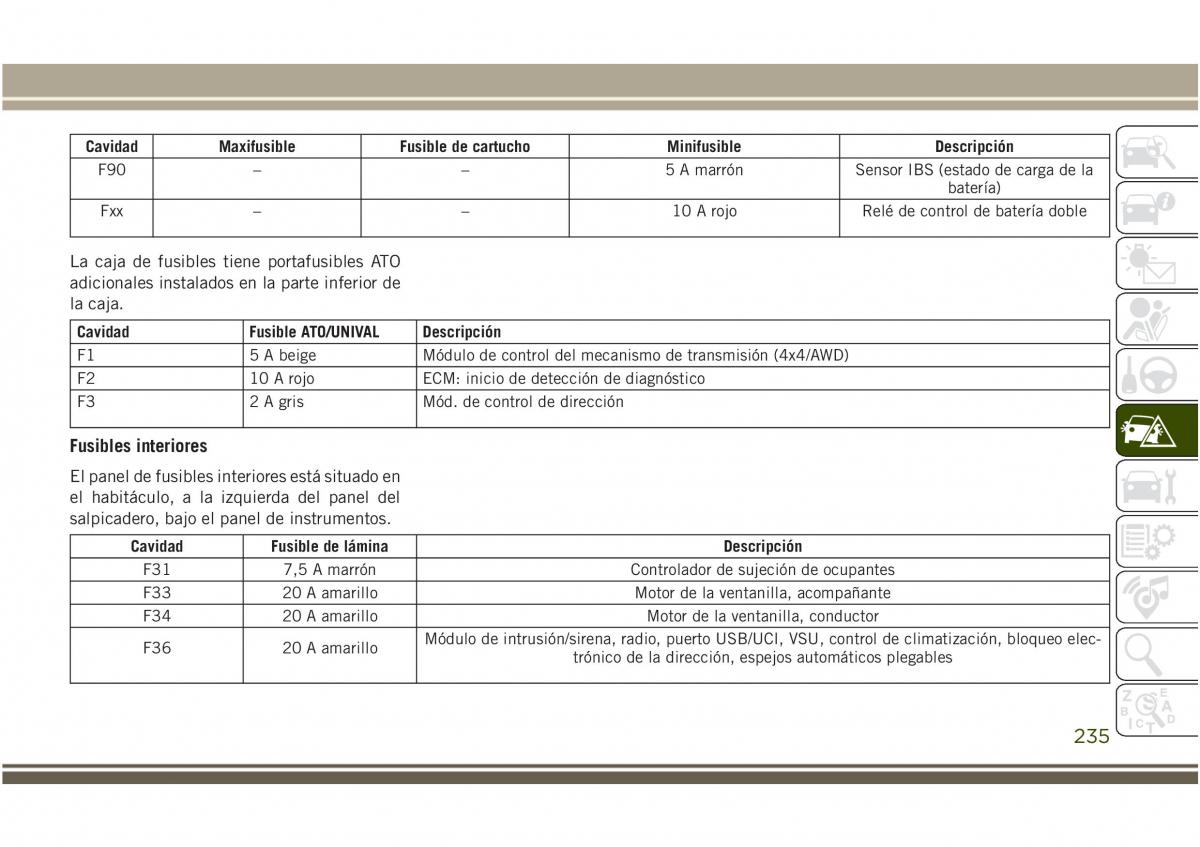 Jeep Compass II 2 manual del propietario / page 237