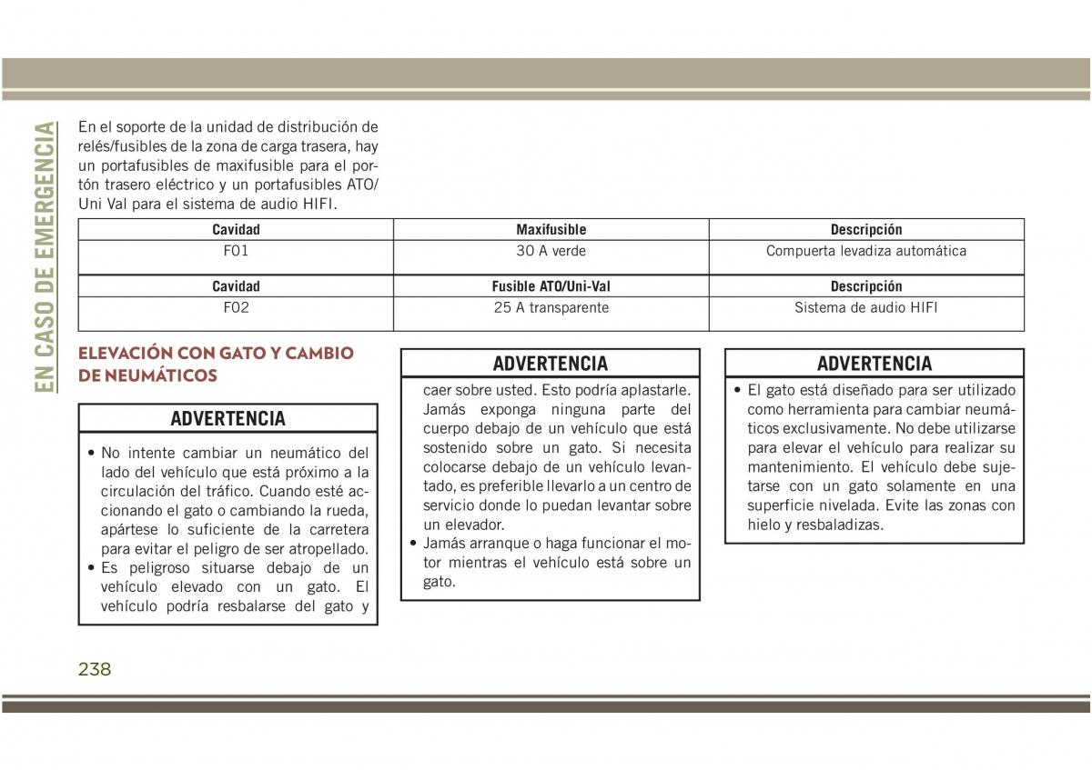 Jeep Compass II 2 manual del propietario / page 240