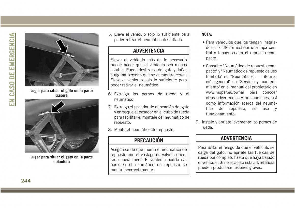 Jeep Compass II 2 manual del propietario / page 246