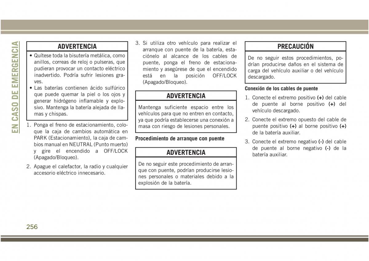 Jeep Compass II 2 manual del propietario / page 258