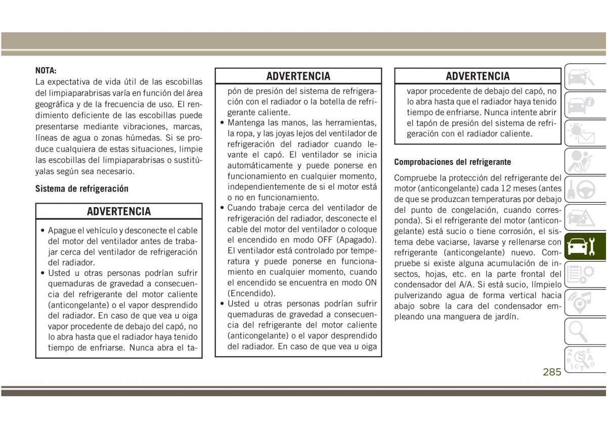 Jeep Compass II 2 manual del propietario / page 287