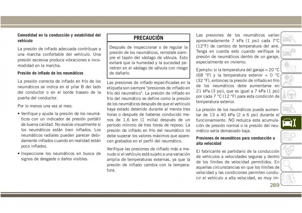 Jeep Compass II 2 manual del propietario / page 291