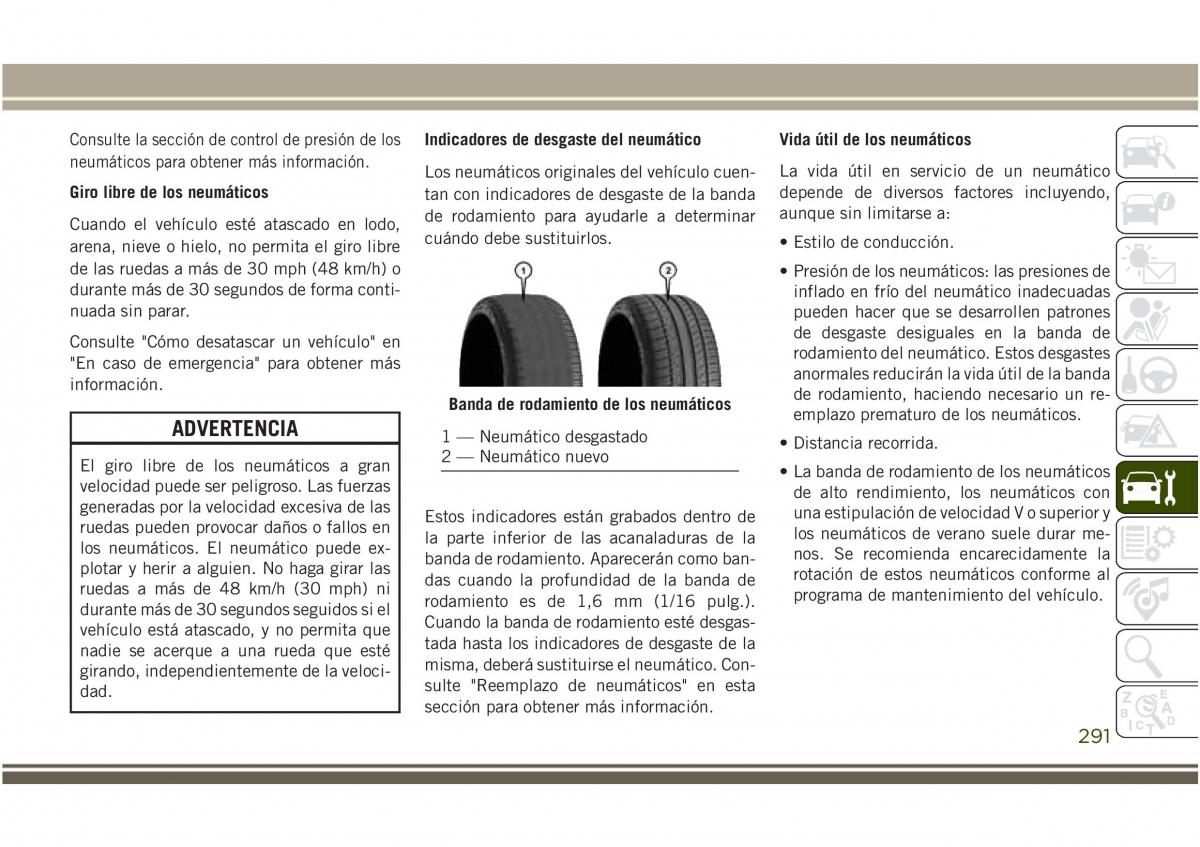 Jeep Compass II 2 manual del propietario / page 293