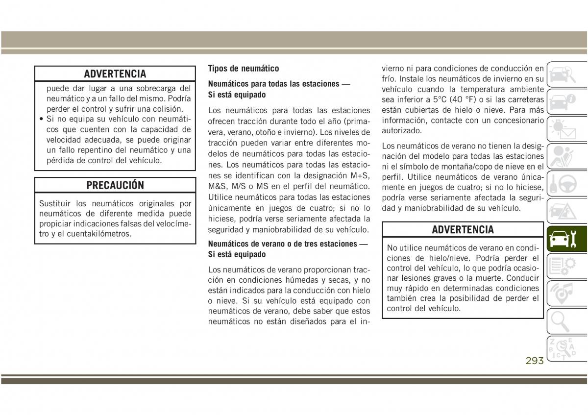 Jeep Compass II 2 manual del propietario / page 295