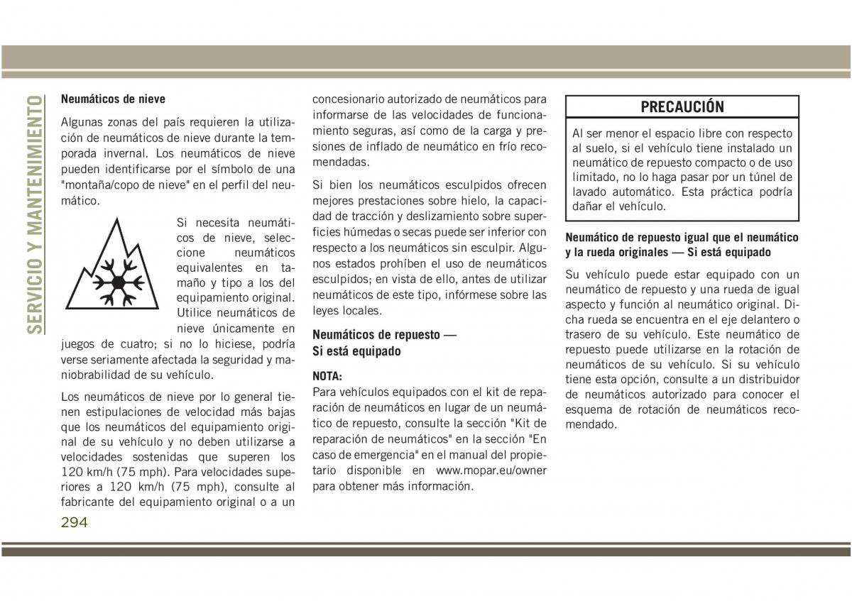 Jeep Compass II 2 manual del propietario / page 296