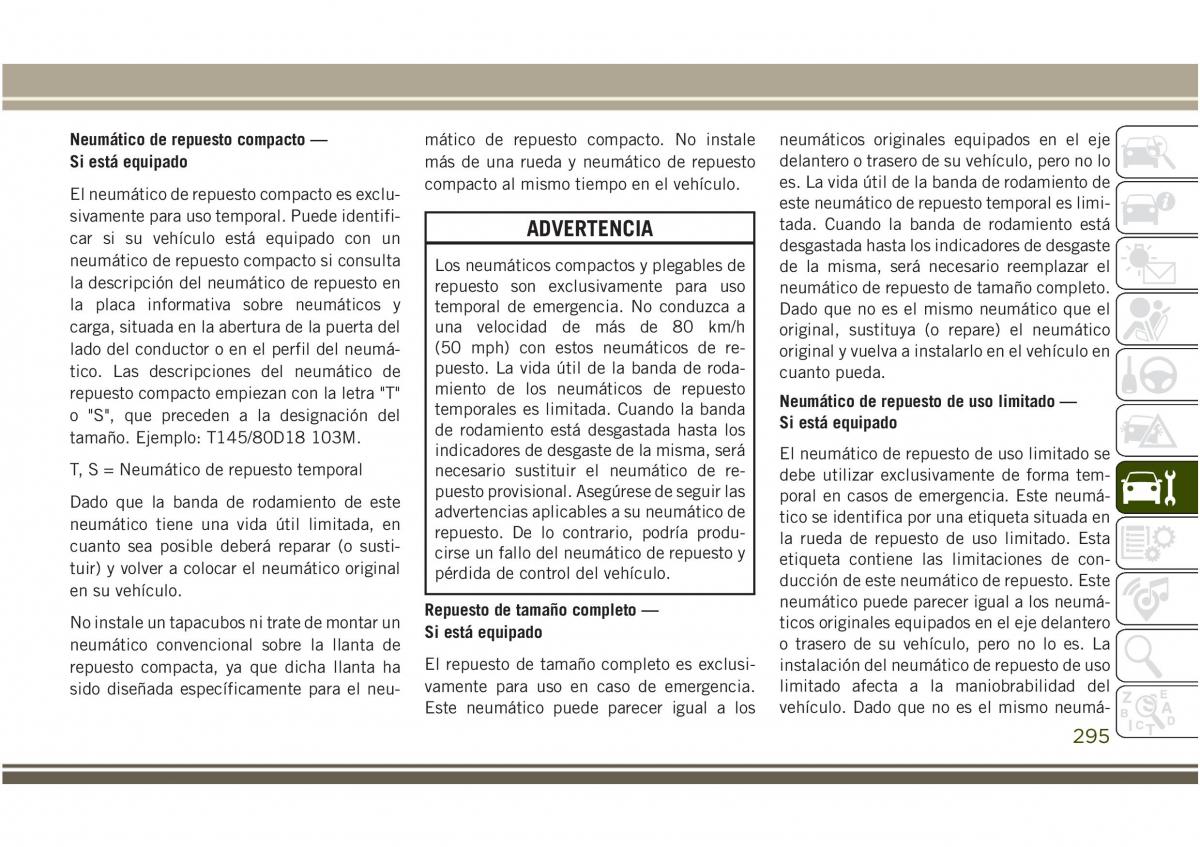 Jeep Compass II 2 manual del propietario / page 297