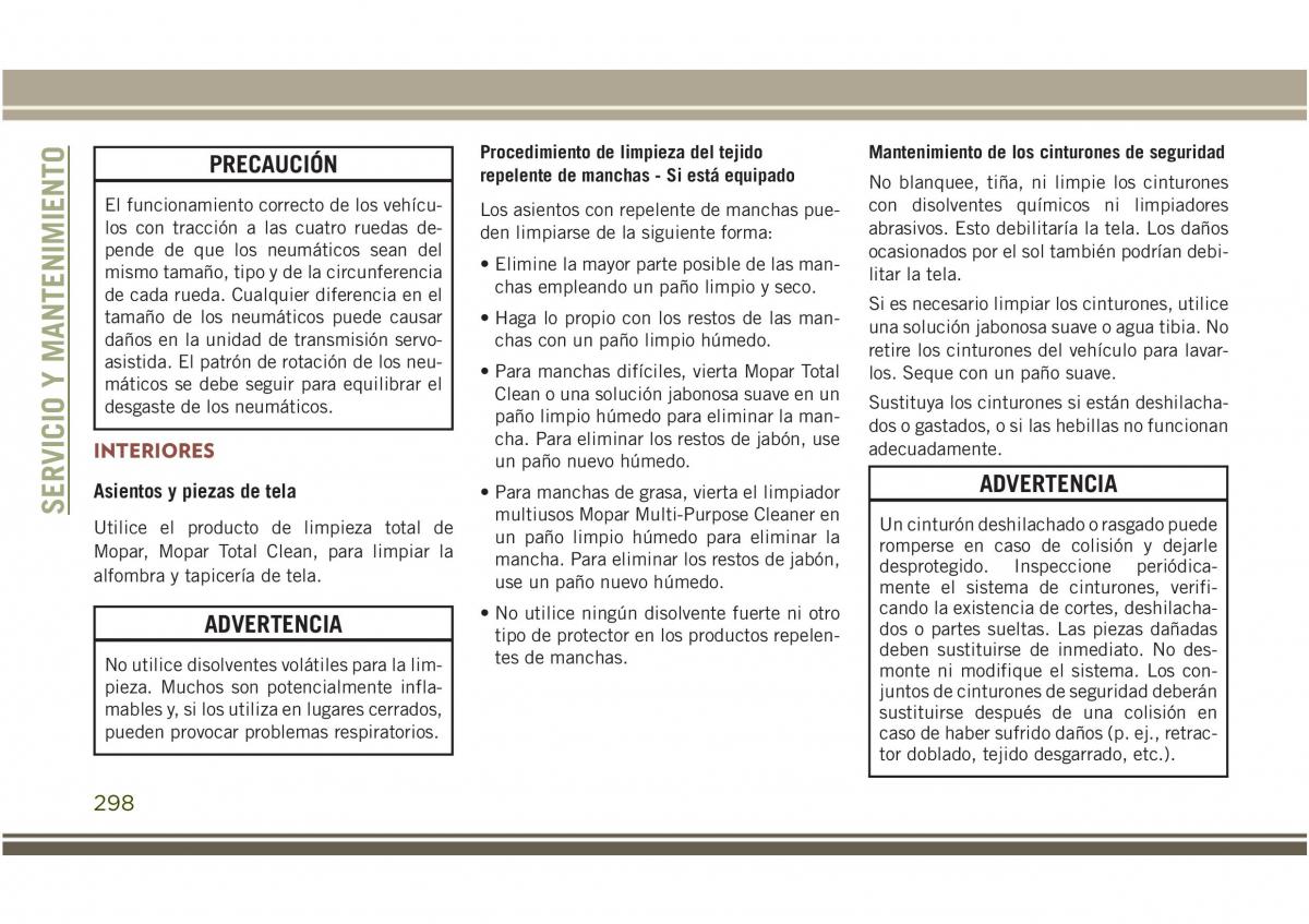 Jeep Compass II 2 manual del propietario / page 300