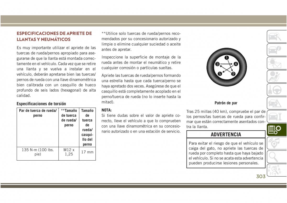 Jeep Compass II 2 manual del propietario / page 305