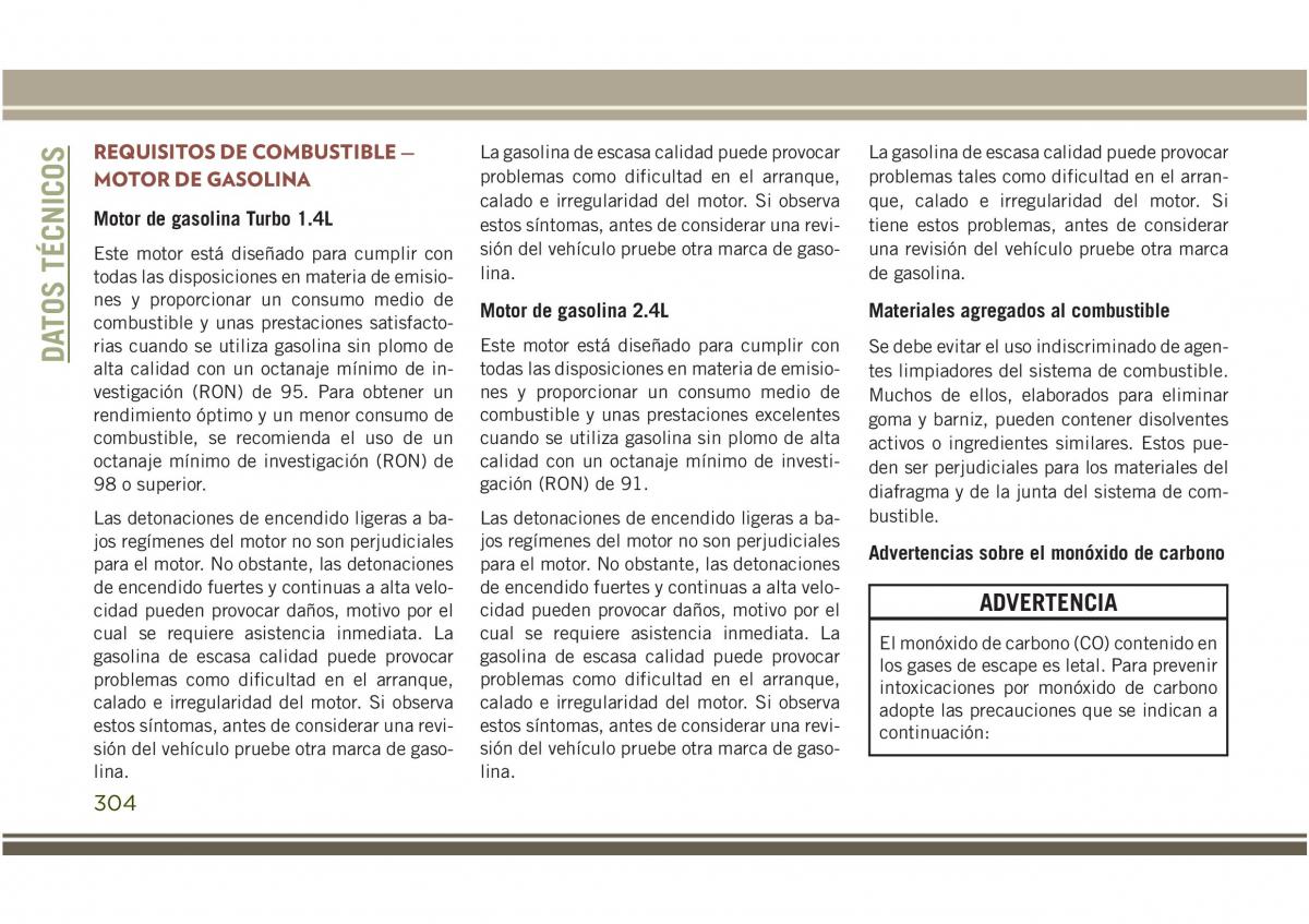 Jeep Compass II 2 manual del propietario / page 306