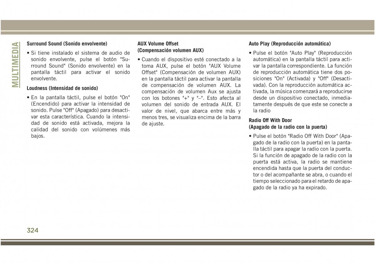 Jeep Compass II 2 manual del propietario / page 326