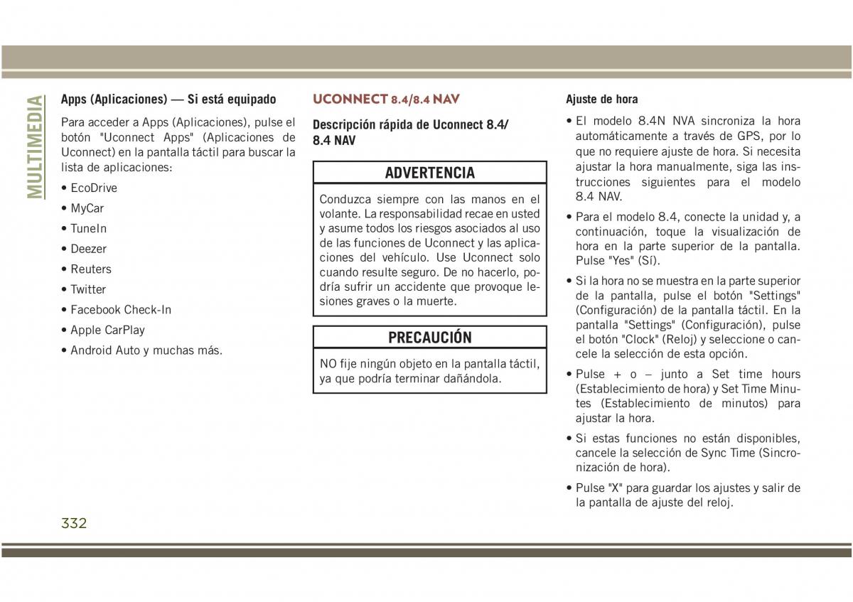 Jeep Compass II 2 manual del propietario / page 334