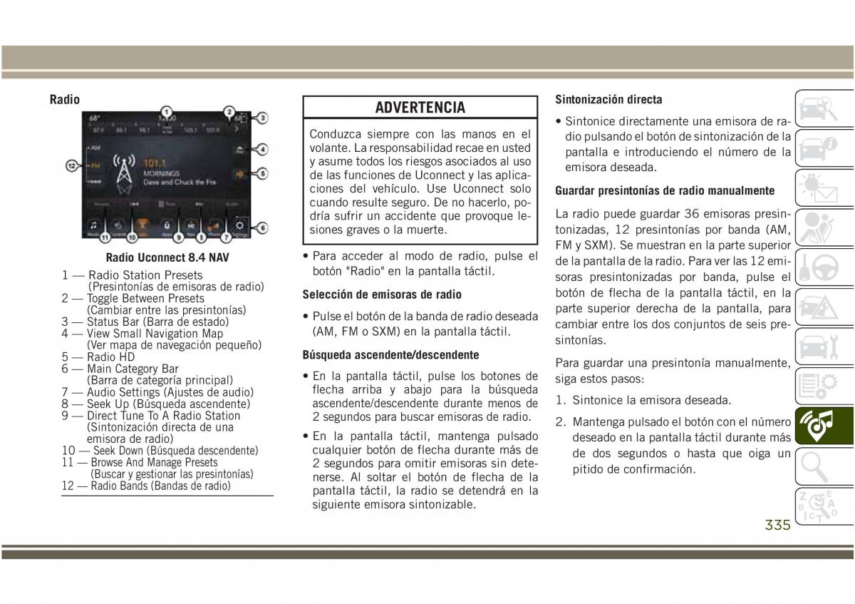 Jeep Compass II 2 manual del propietario / page 337