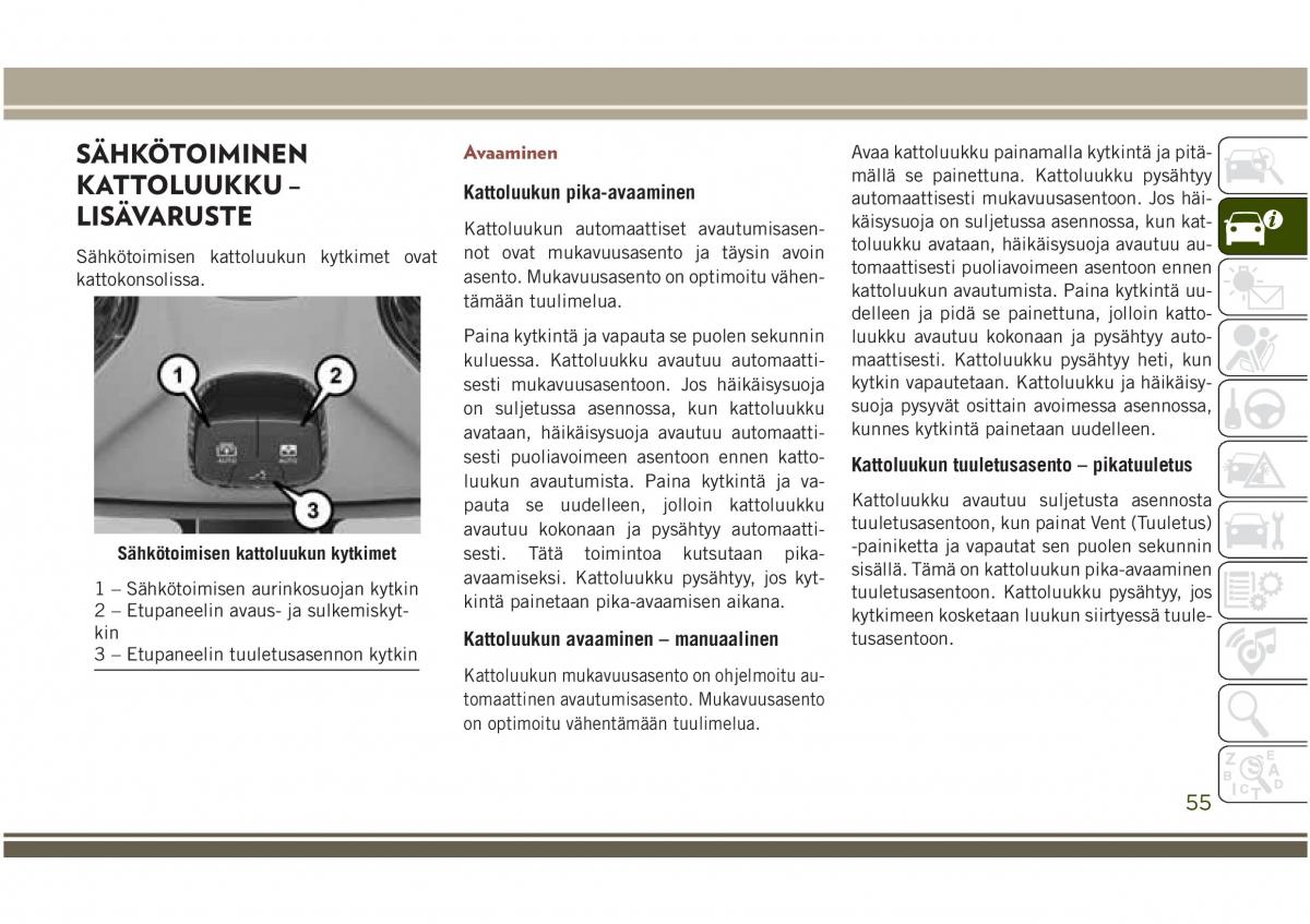 Jeep Compass II 2 omistajan kasikirja / page 57