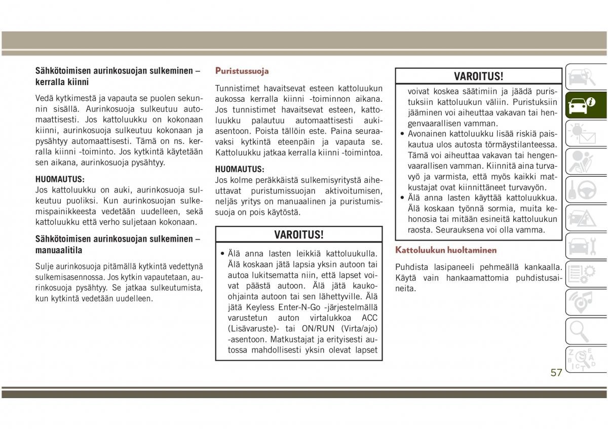 Jeep Compass II 2 omistajan kasikirja / page 59