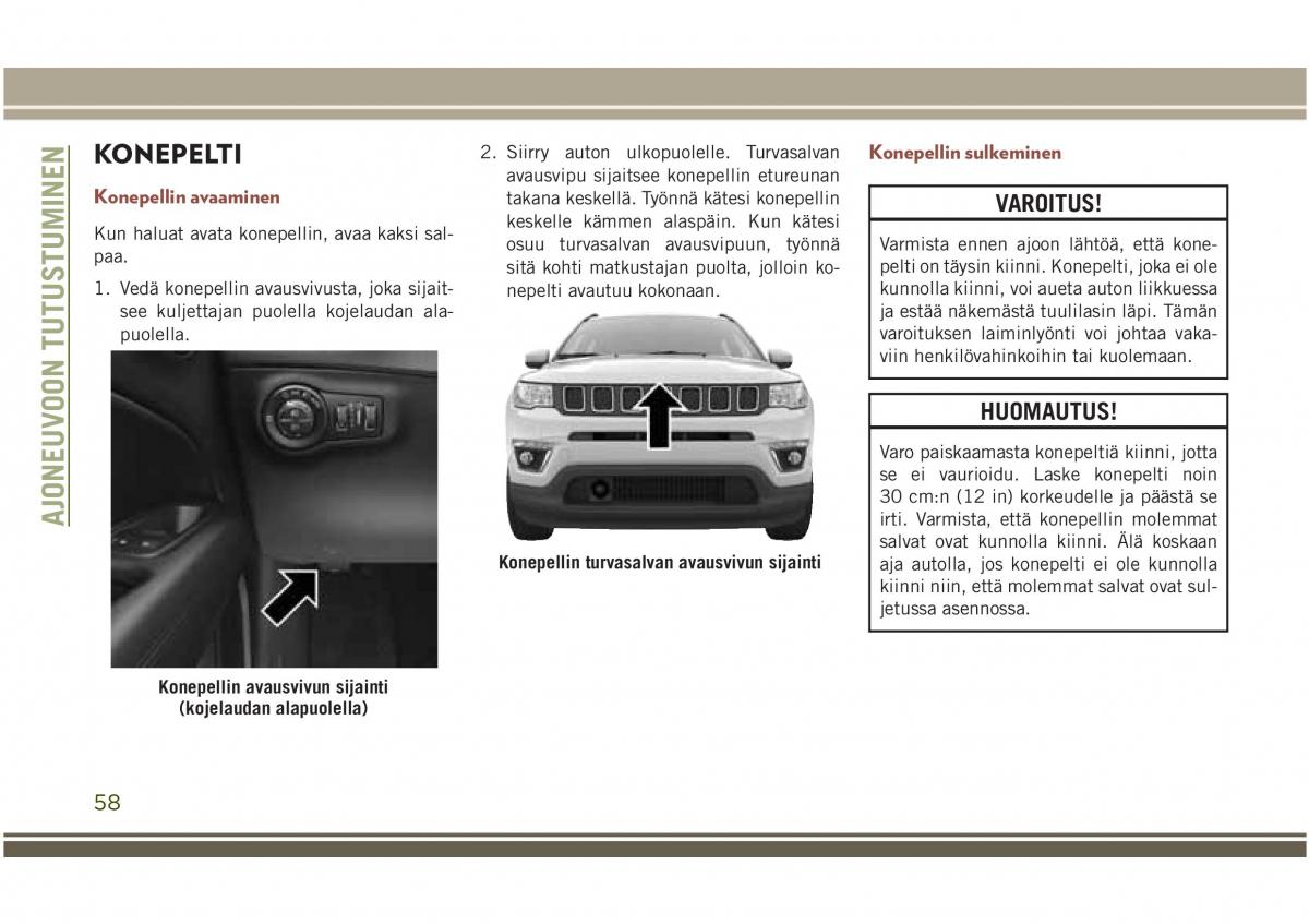 Jeep Compass II 2 omistajan kasikirja / page 60