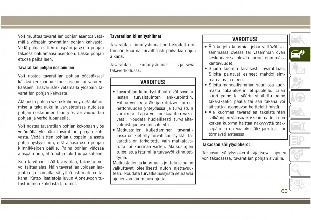 Jeep Compass II 2 omistajan kasikirja / page 65