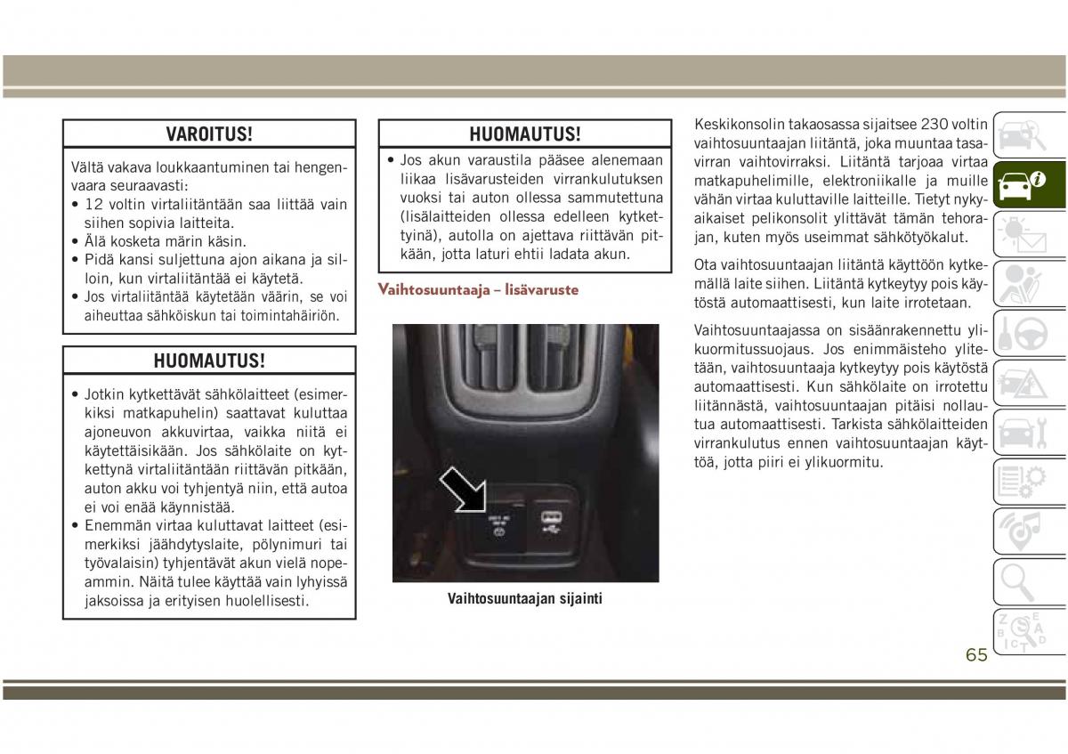 Jeep Compass II 2 omistajan kasikirja / page 67