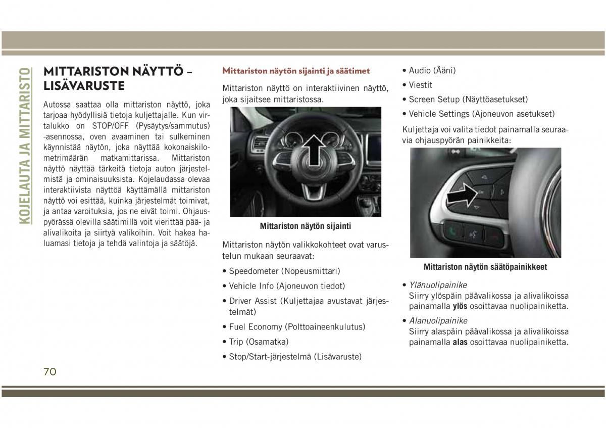 Jeep Compass II 2 omistajan kasikirja / page 72