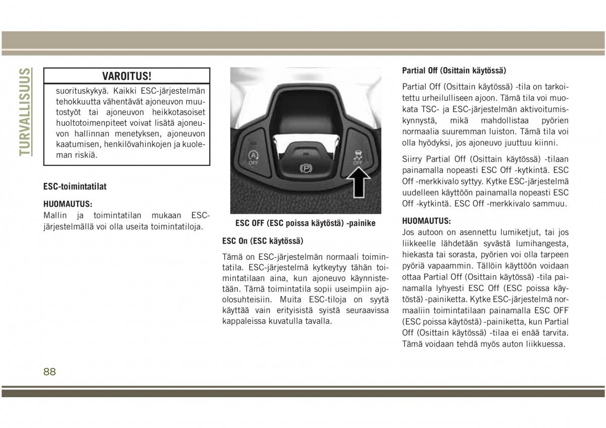 Jeep Compass II 2 omistajan kasikirja / page 90