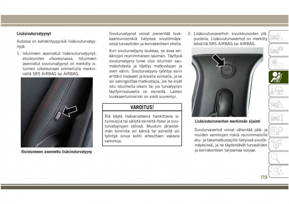 Jeep Compass II 2 omistajan kasikirja / page 121