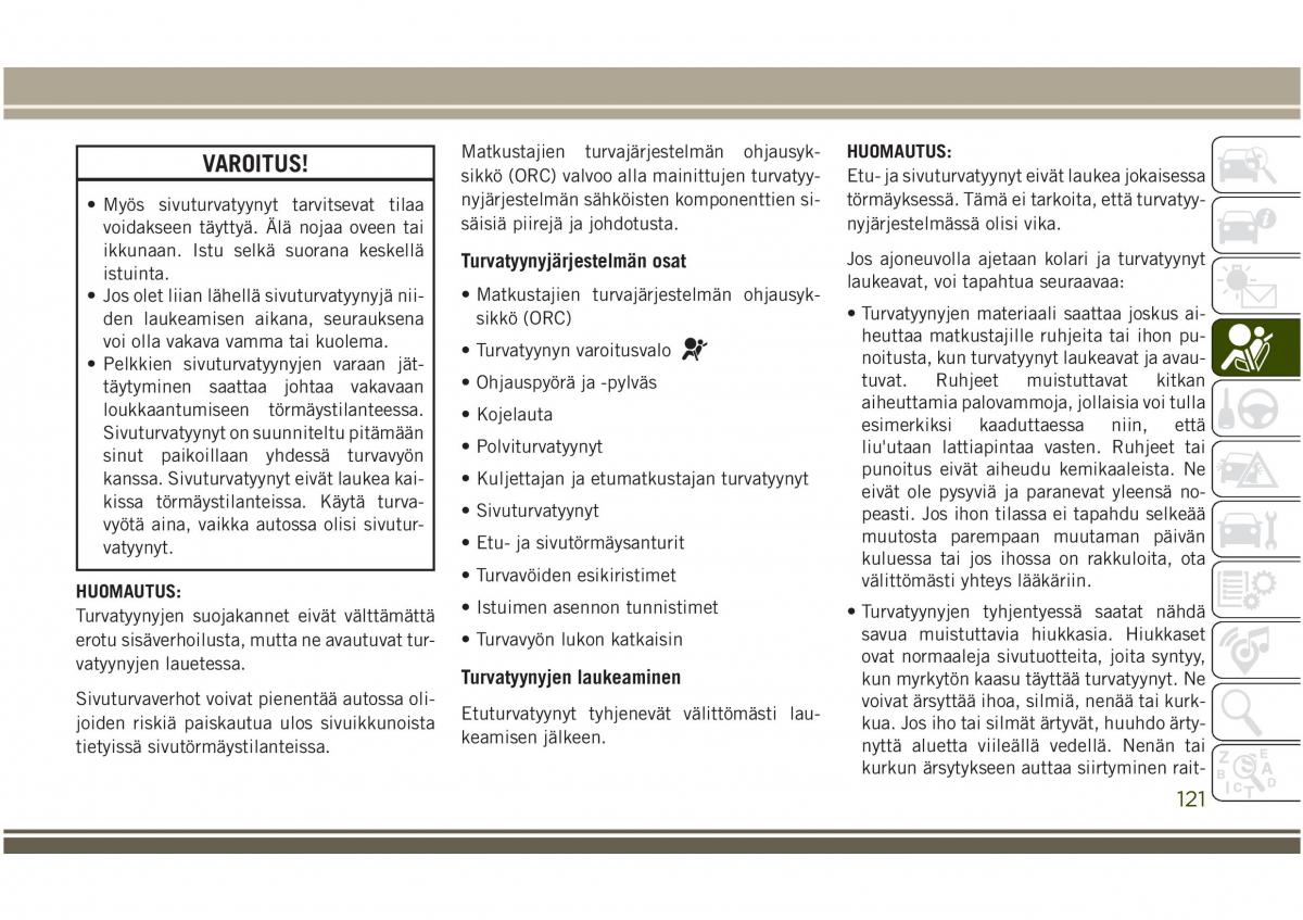 Jeep Compass II 2 omistajan kasikirja / page 123