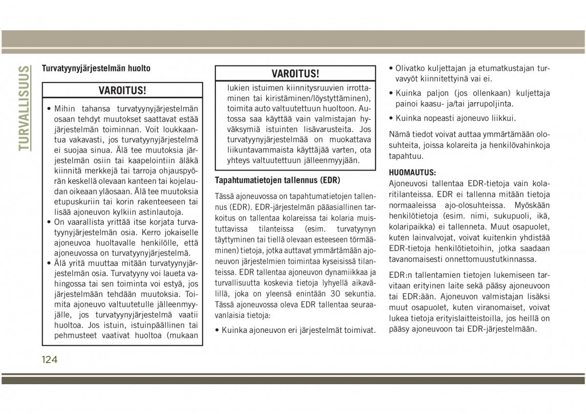 Jeep Compass II 2 omistajan kasikirja / page 126