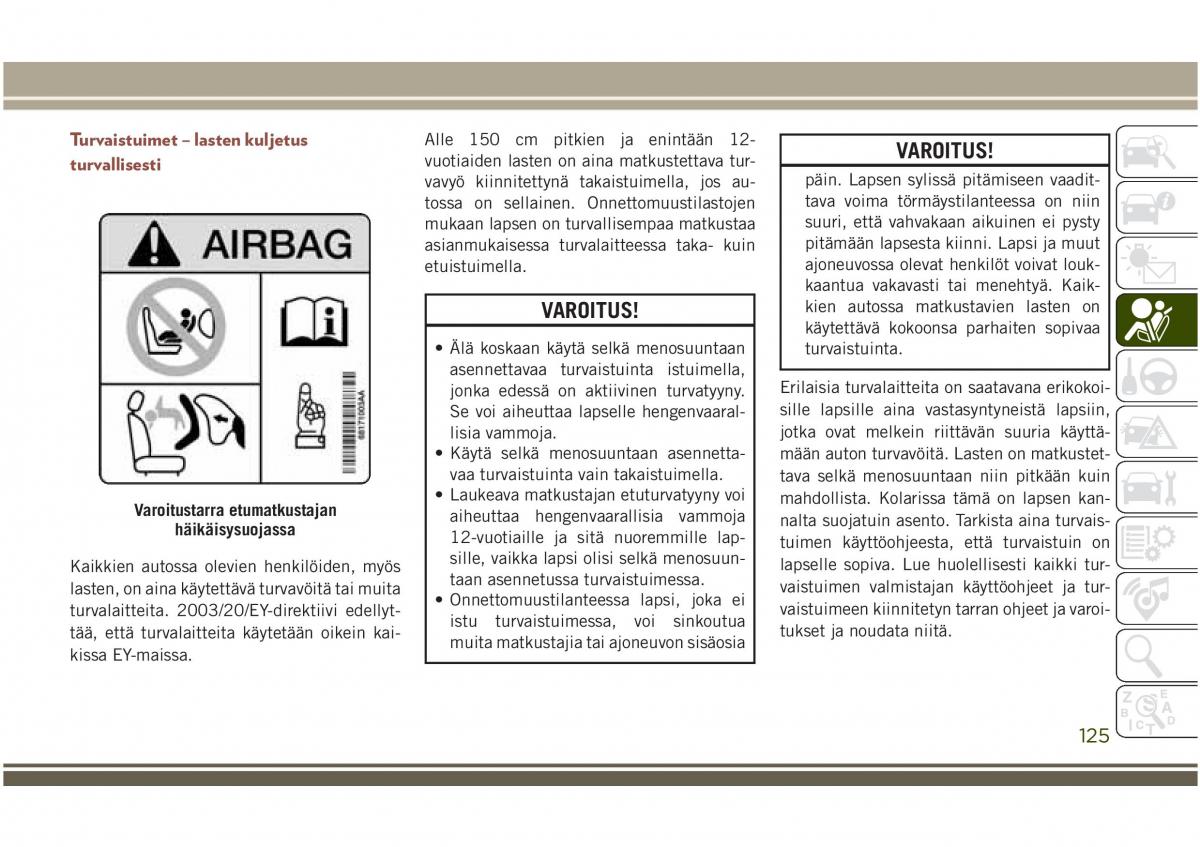 Jeep Compass II 2 omistajan kasikirja / page 127