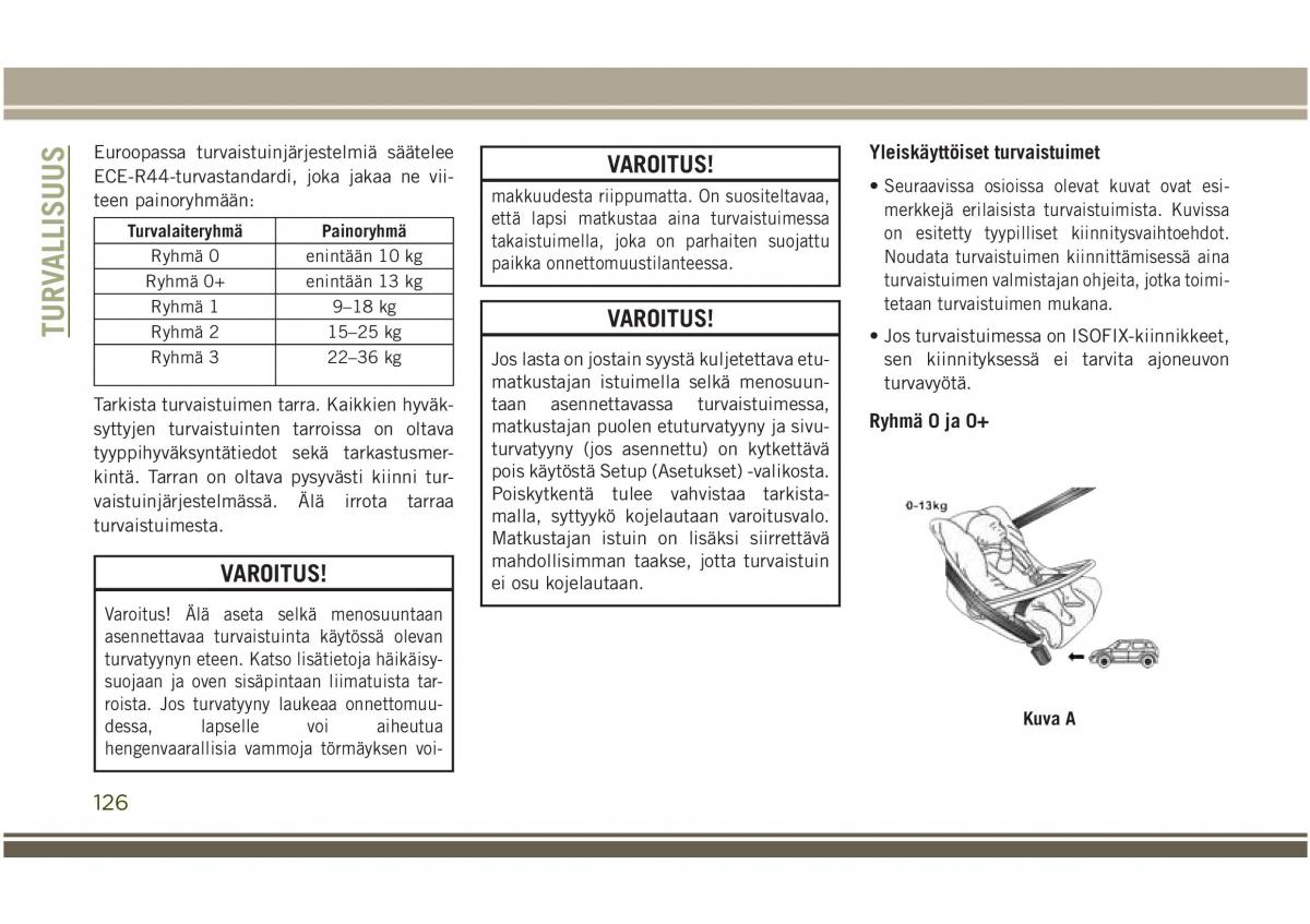 Jeep Compass II 2 omistajan kasikirja / page 128