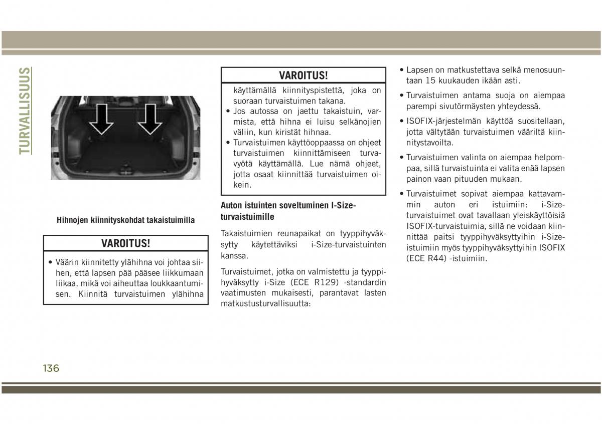 Jeep Compass II 2 omistajan kasikirja / page 138