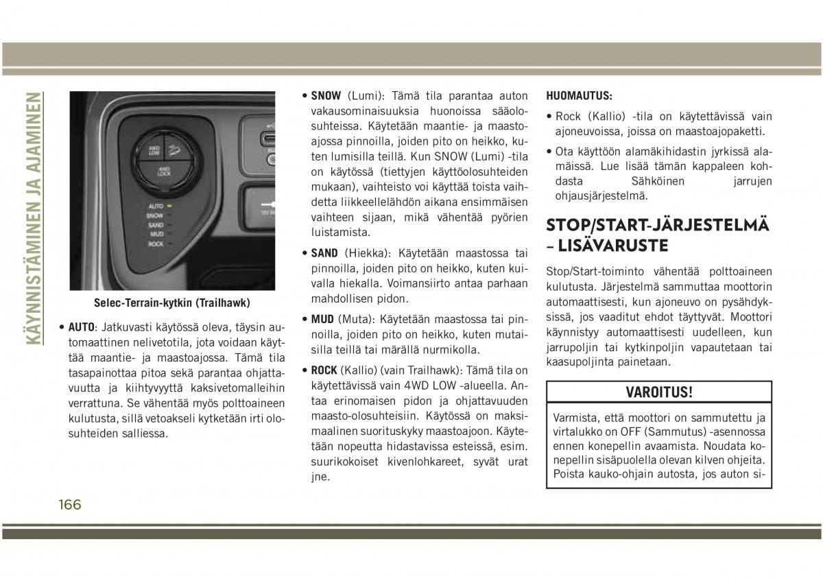 Jeep Compass II 2 omistajan kasikirja / page 168