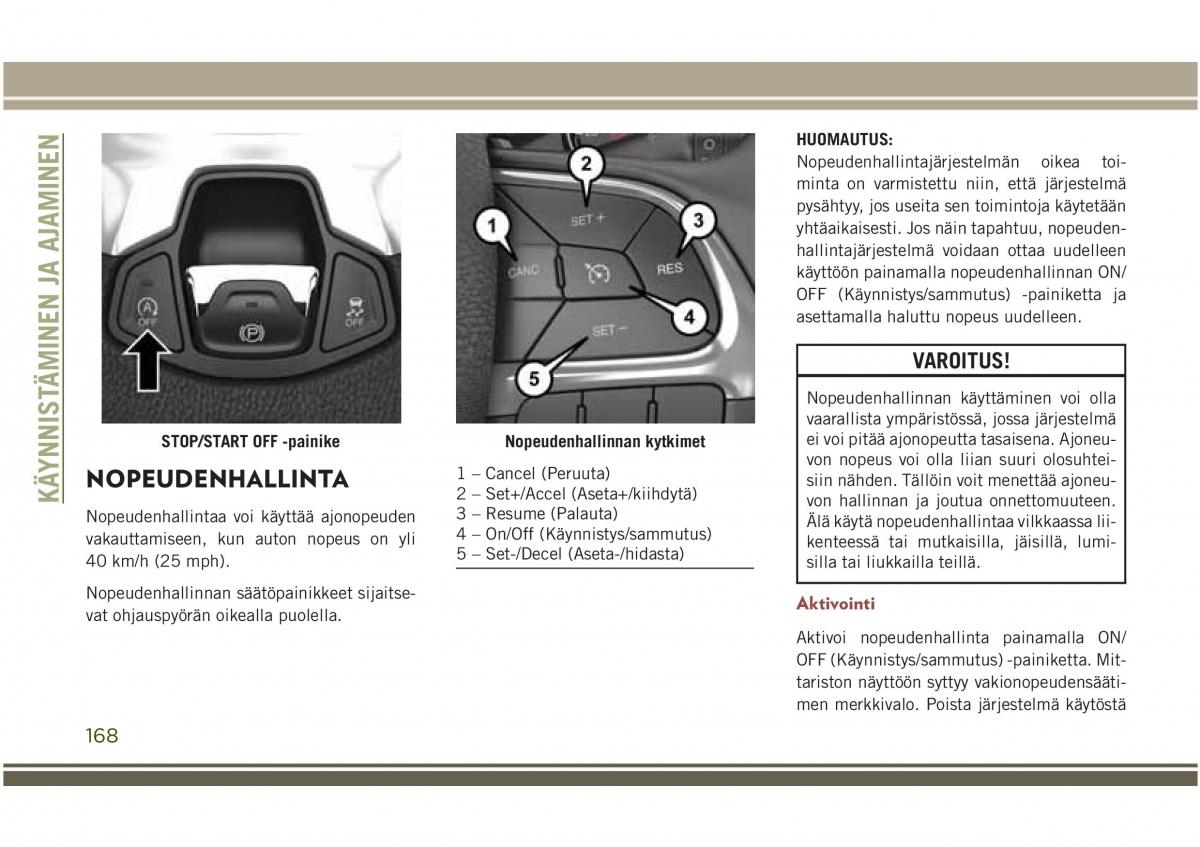 Jeep Compass II 2 omistajan kasikirja / page 170