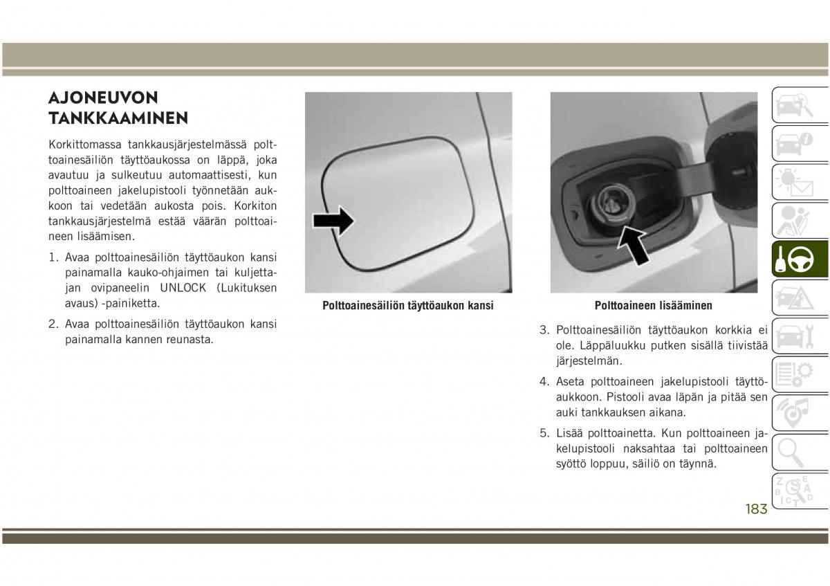 Jeep Compass II 2 omistajan kasikirja / page 185