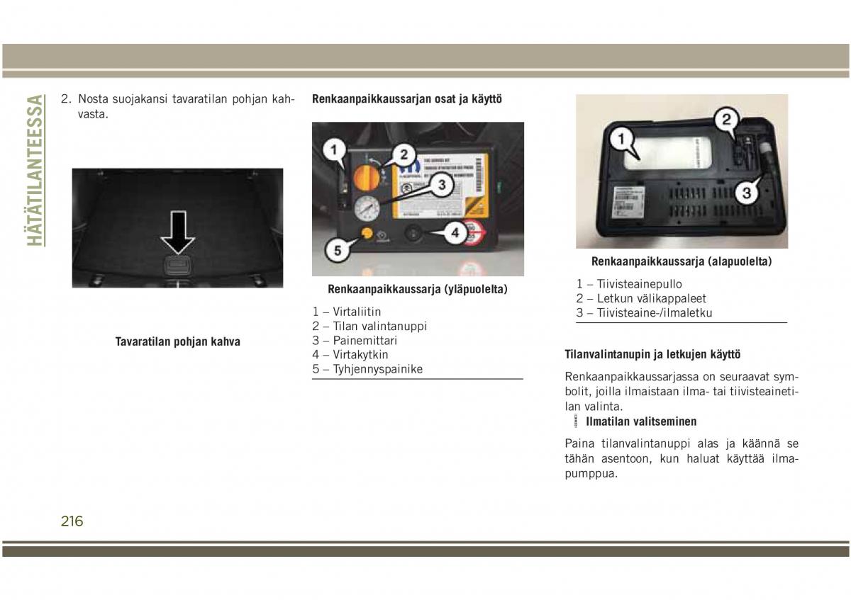 Jeep Compass II 2 omistajan kasikirja / page 218