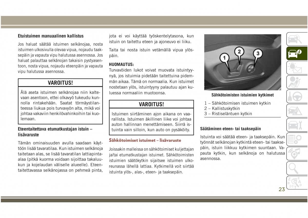 Jeep Compass II 2 omistajan kasikirja / page 25