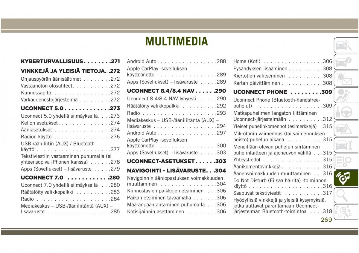 Jeep Compass II 2 omistajan kasikirja / page 271