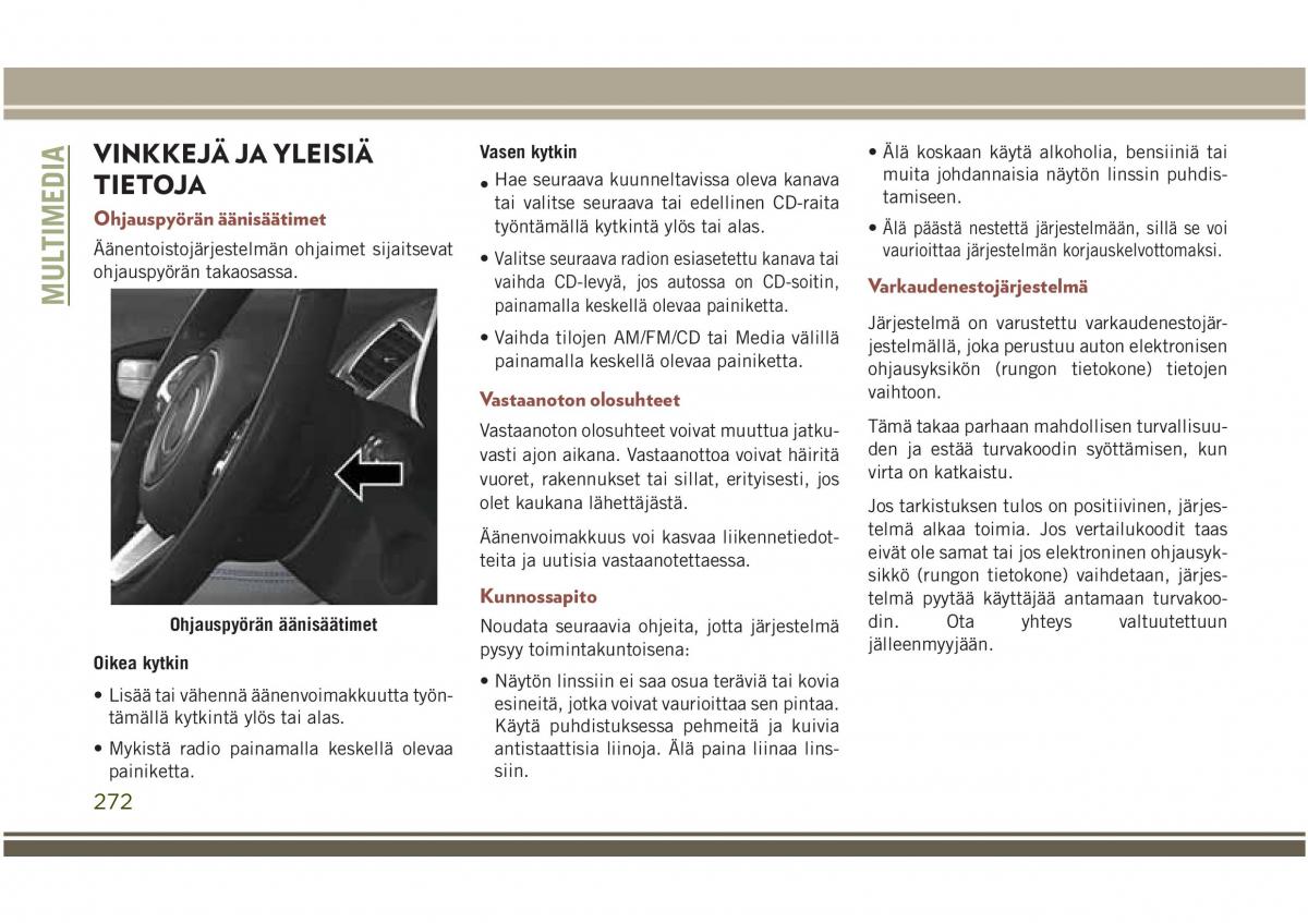 Jeep Compass II 2 omistajan kasikirja / page 274