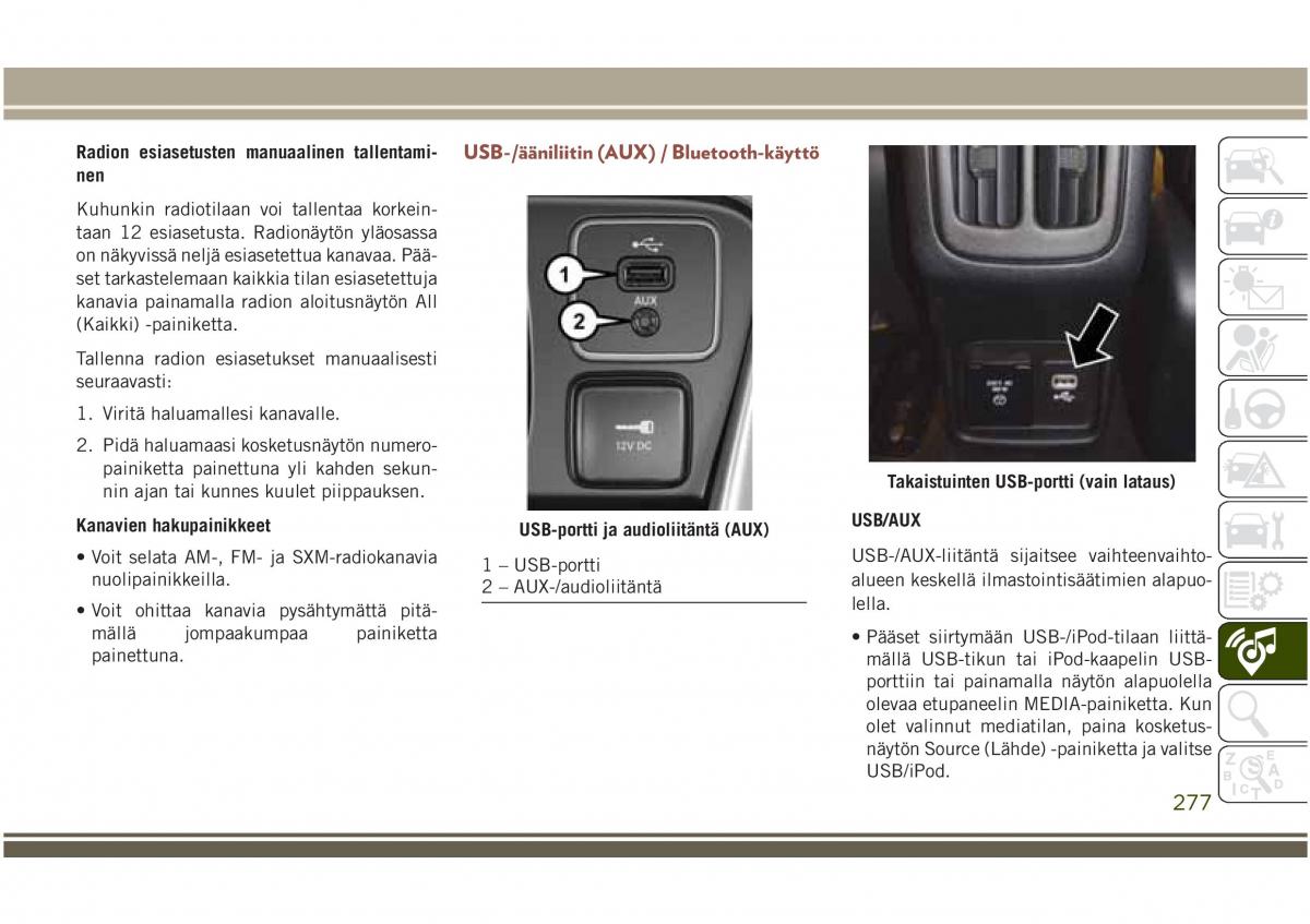 Jeep Compass II 2 omistajan kasikirja / page 279