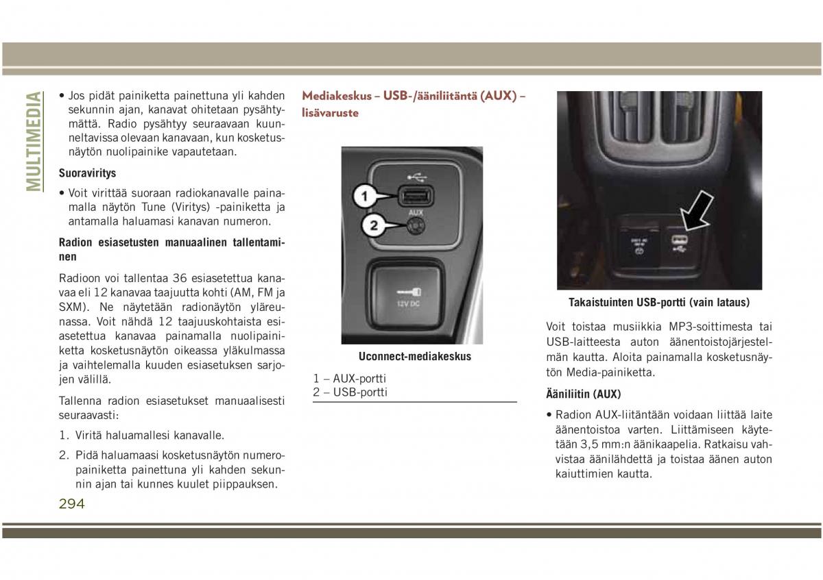 Jeep Compass II 2 omistajan kasikirja / page 296