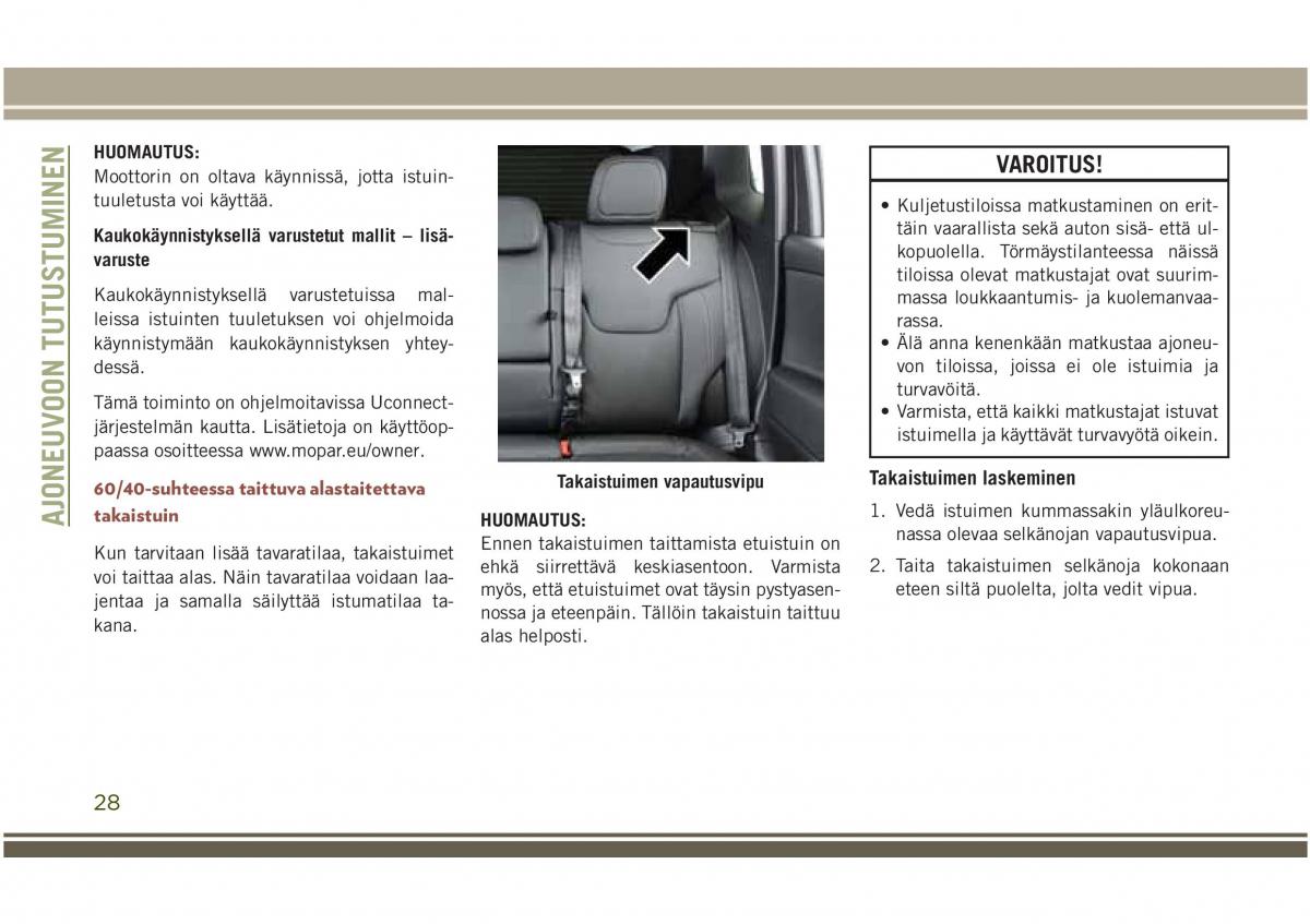 Jeep Compass II 2 omistajan kasikirja / page 30