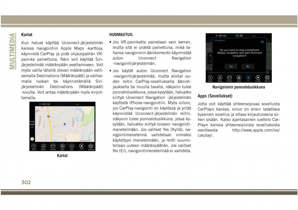 Jeep Compass II 2 omistajan kasikirja / page 304