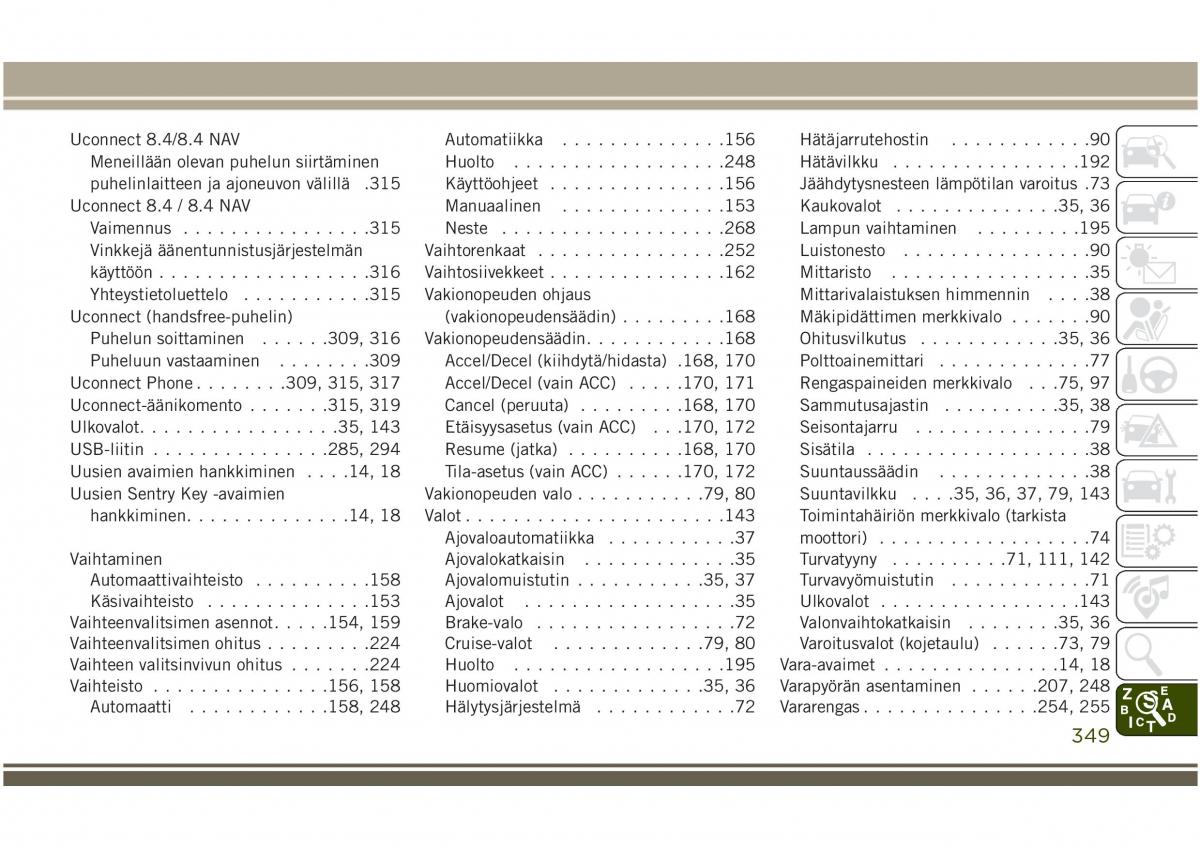 Jeep Compass II 2 omistajan kasikirja / page 351