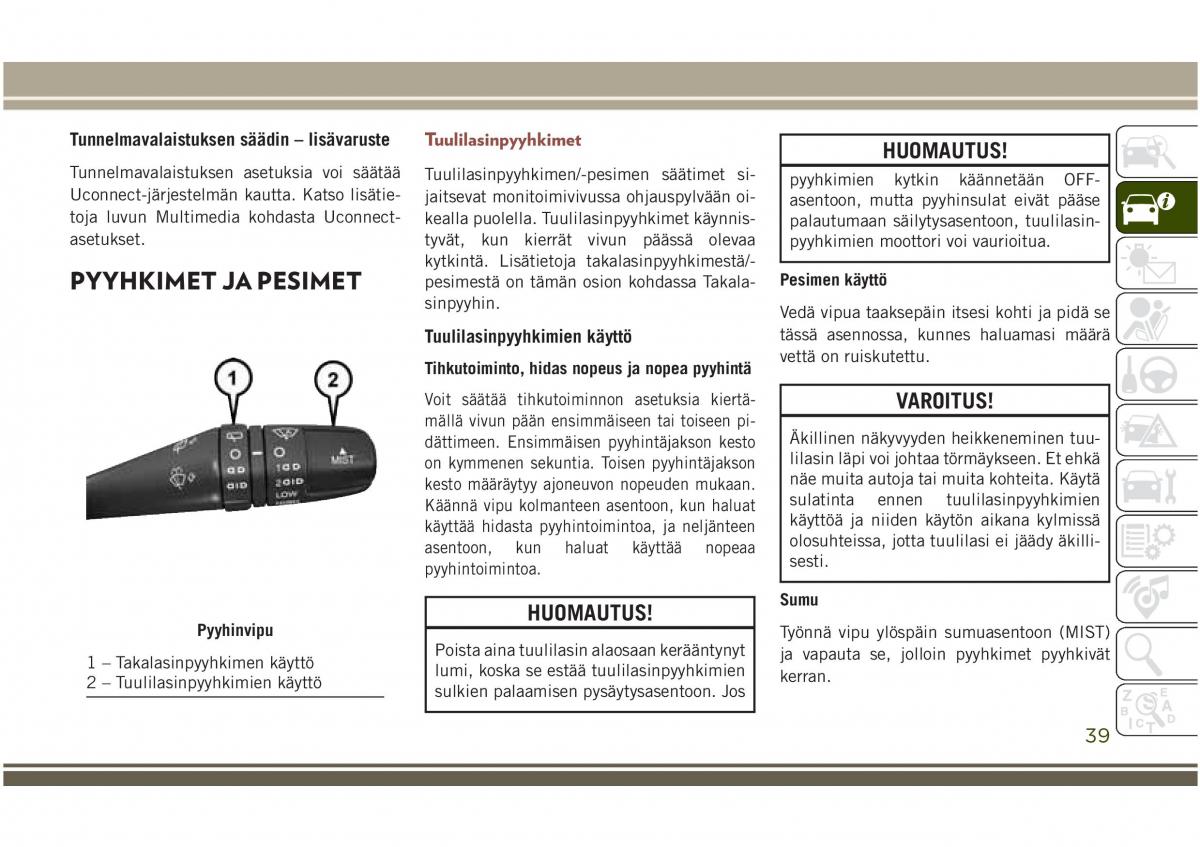 Jeep Compass II 2 omistajan kasikirja / page 41